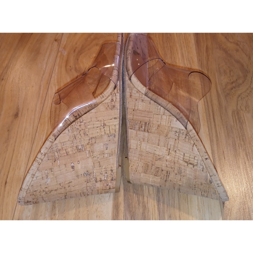 Stuart Weitzman Clear Transparent Cork Wedge Mule… - image 7